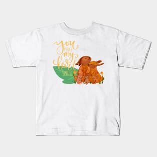 Cute Little Rabbit Family Design Kids T-Shirt